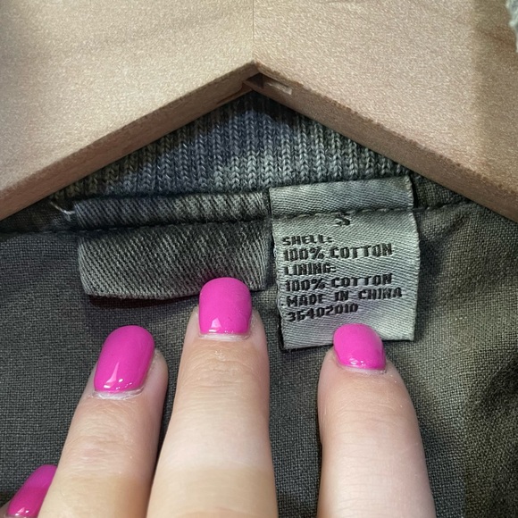 O'Neill Women's Green Utility Jacket with Geometric Design/Fringe Detail -size S - Picture 6 of 9